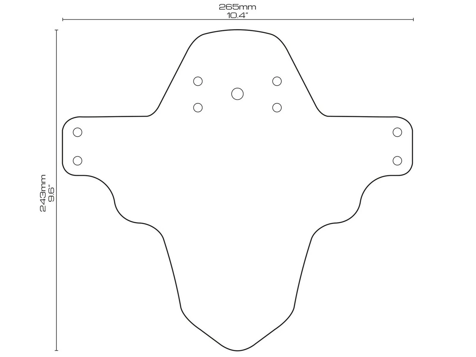 All-mountain-style AMS Garde Boue Avant Rouge Et Noir Mud Guard – Image 4