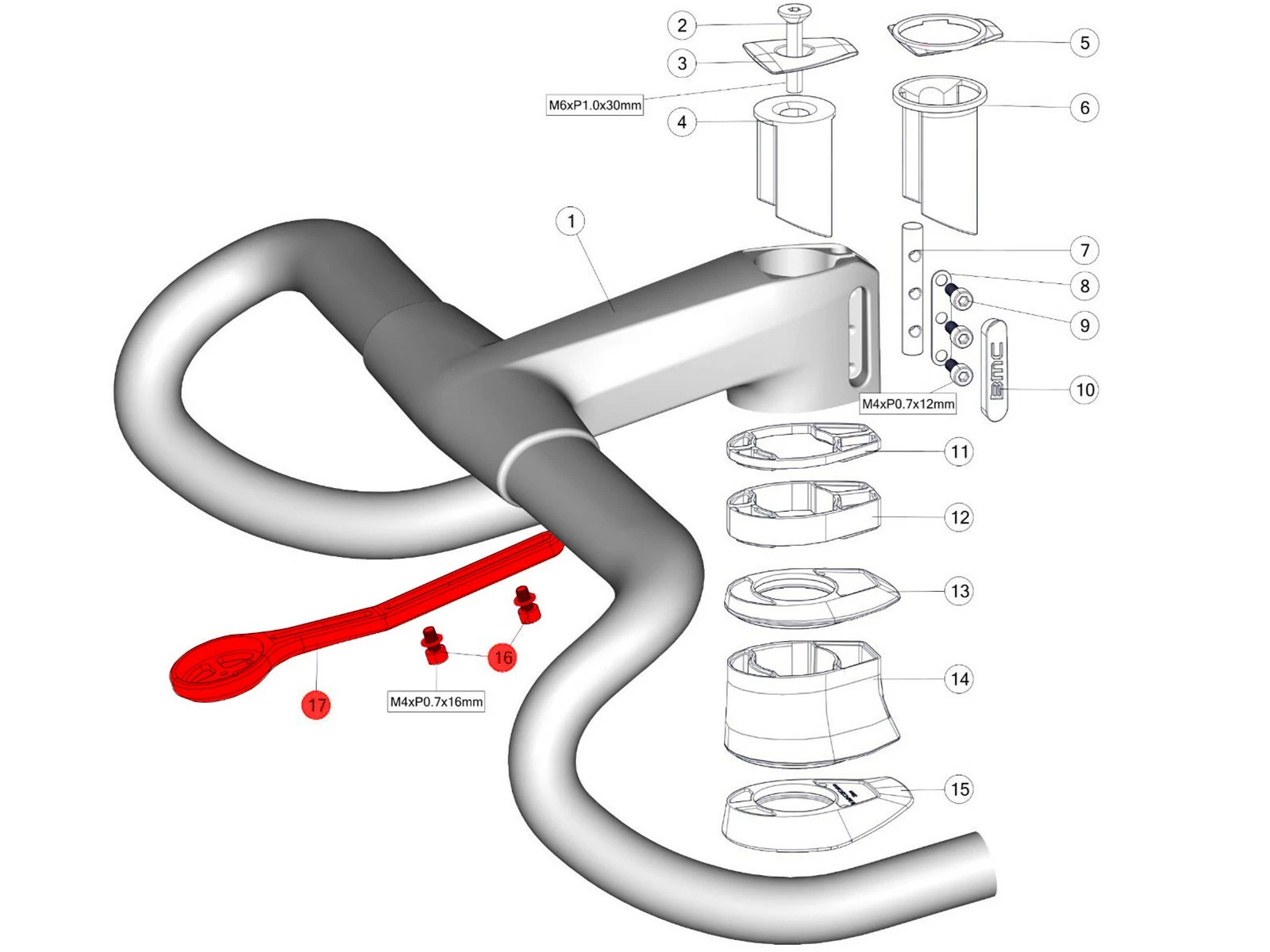 BMC Support GPS Cockpit ICS Carbon Garmin/Wahoo 30003196 - 30000720 – Image 2
