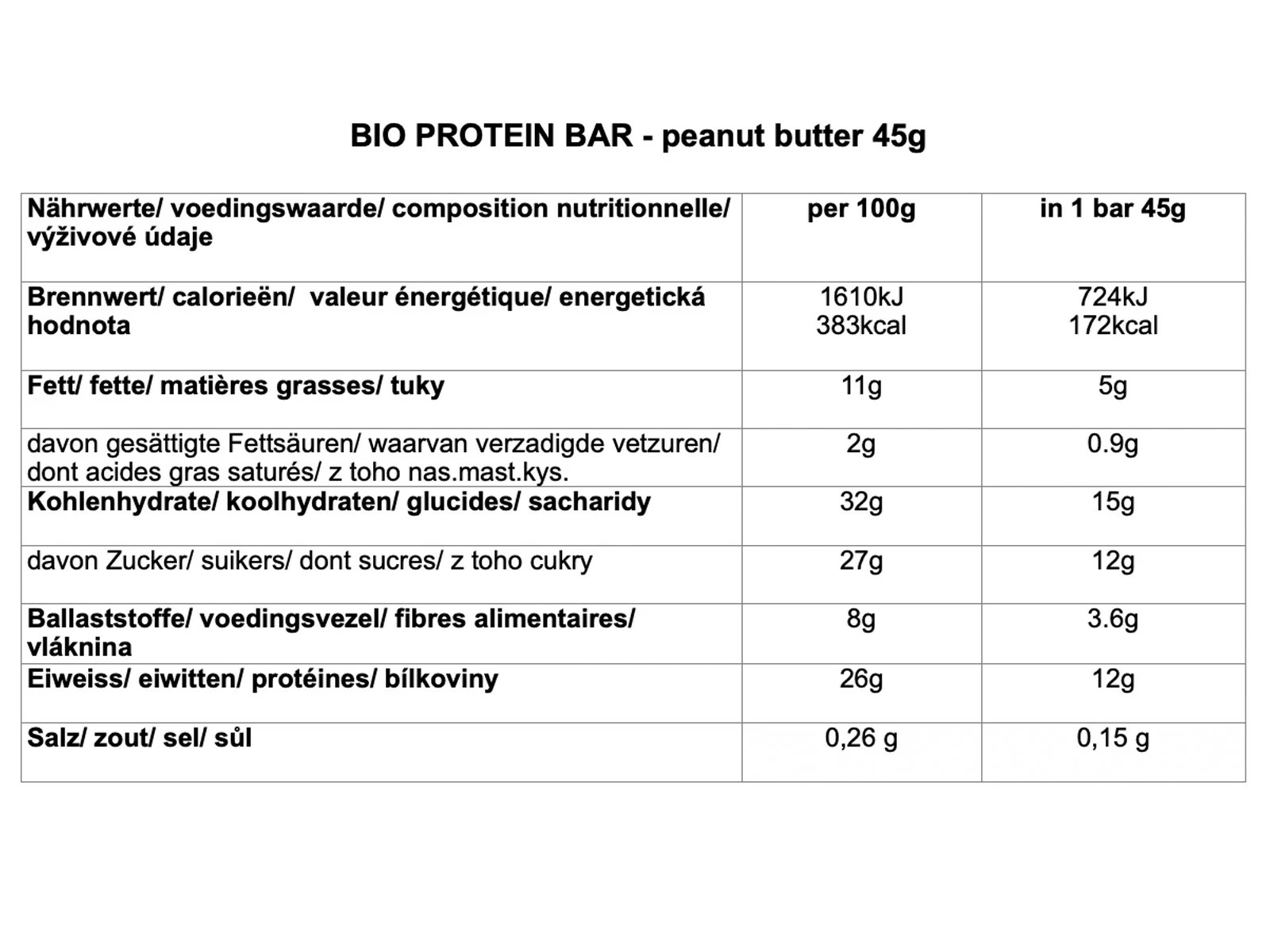Chimpanzee Nutrition CHIMPANZEE Barre De Protéine Beurre De Cacahuète - 45g – Image 2