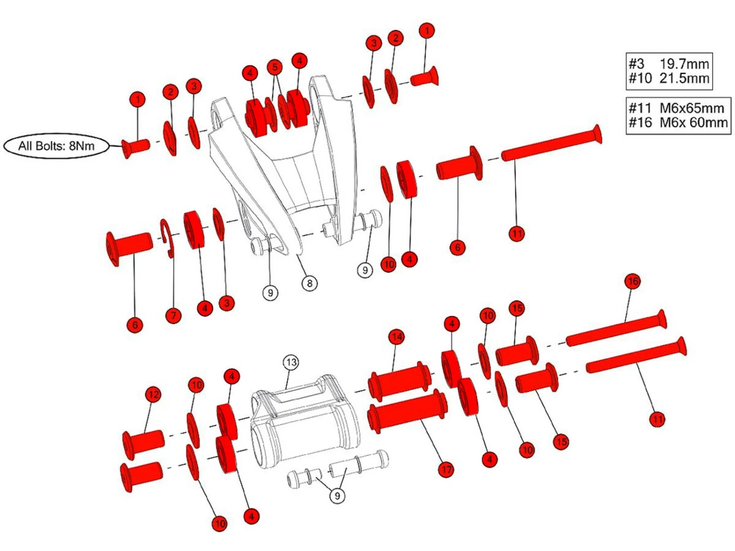 BMC Kit De Visserie Et Roulements Pour Speedfox & Agonist Depuis 2018 - 301206 – Image 2