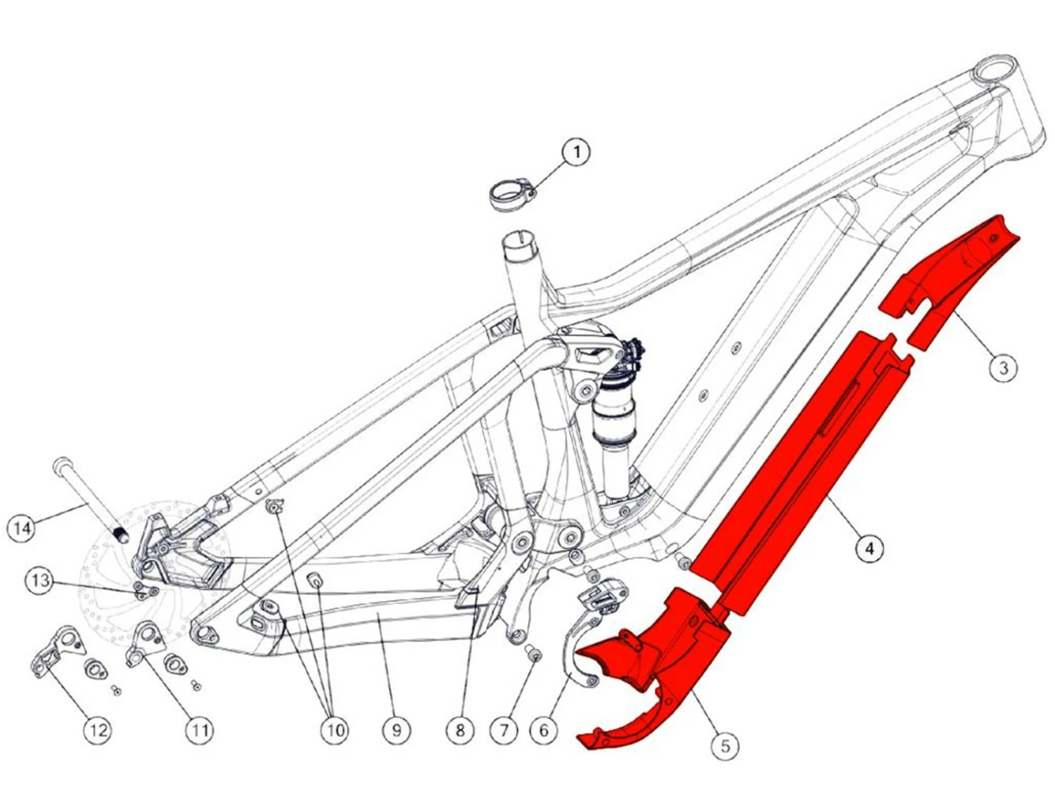 BMC Protections Tube Diagonal Trailfox AMP 301241